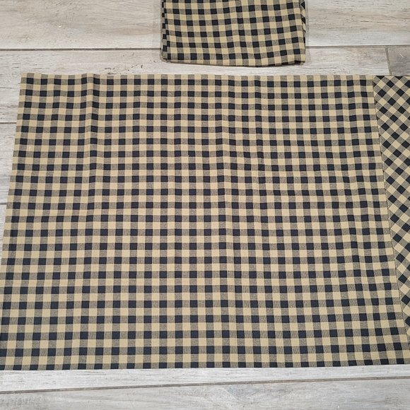 VHC Brand Mayflower Mkt black check pillow case set std country primitive EUC - Picture 10 of 10